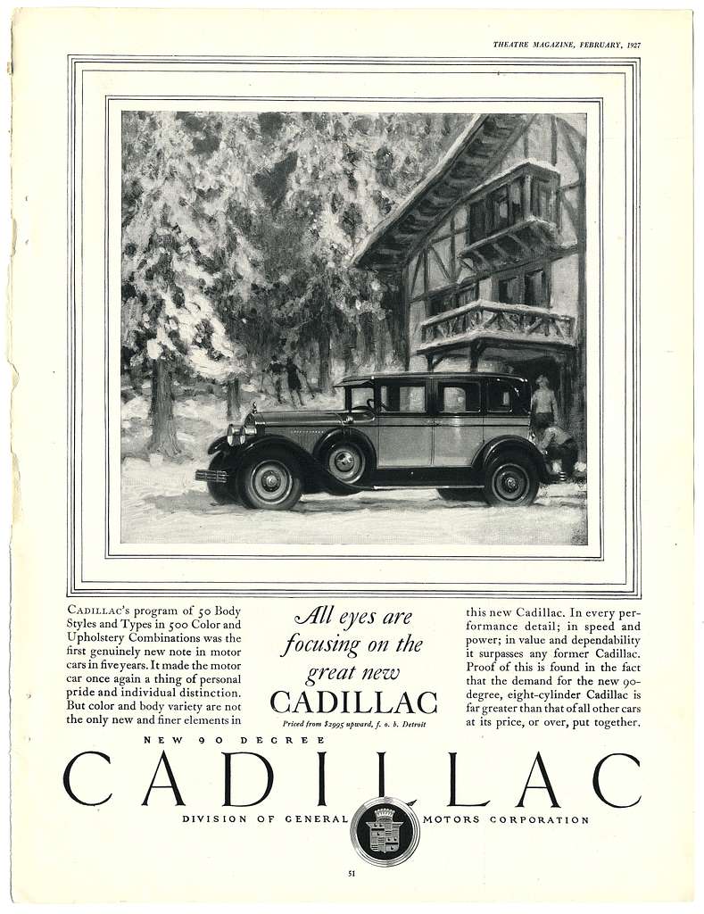 09 Advertisement 1927 Cadillac